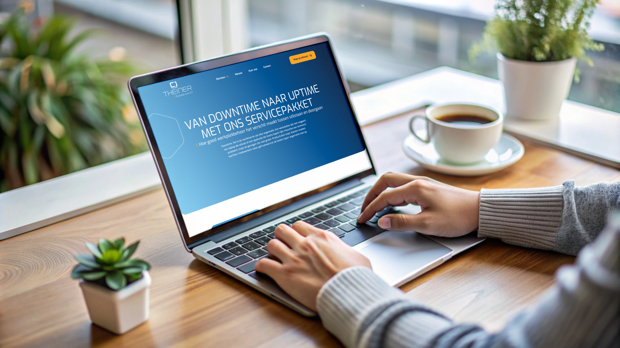 Laptop met blog van Theiner ICT