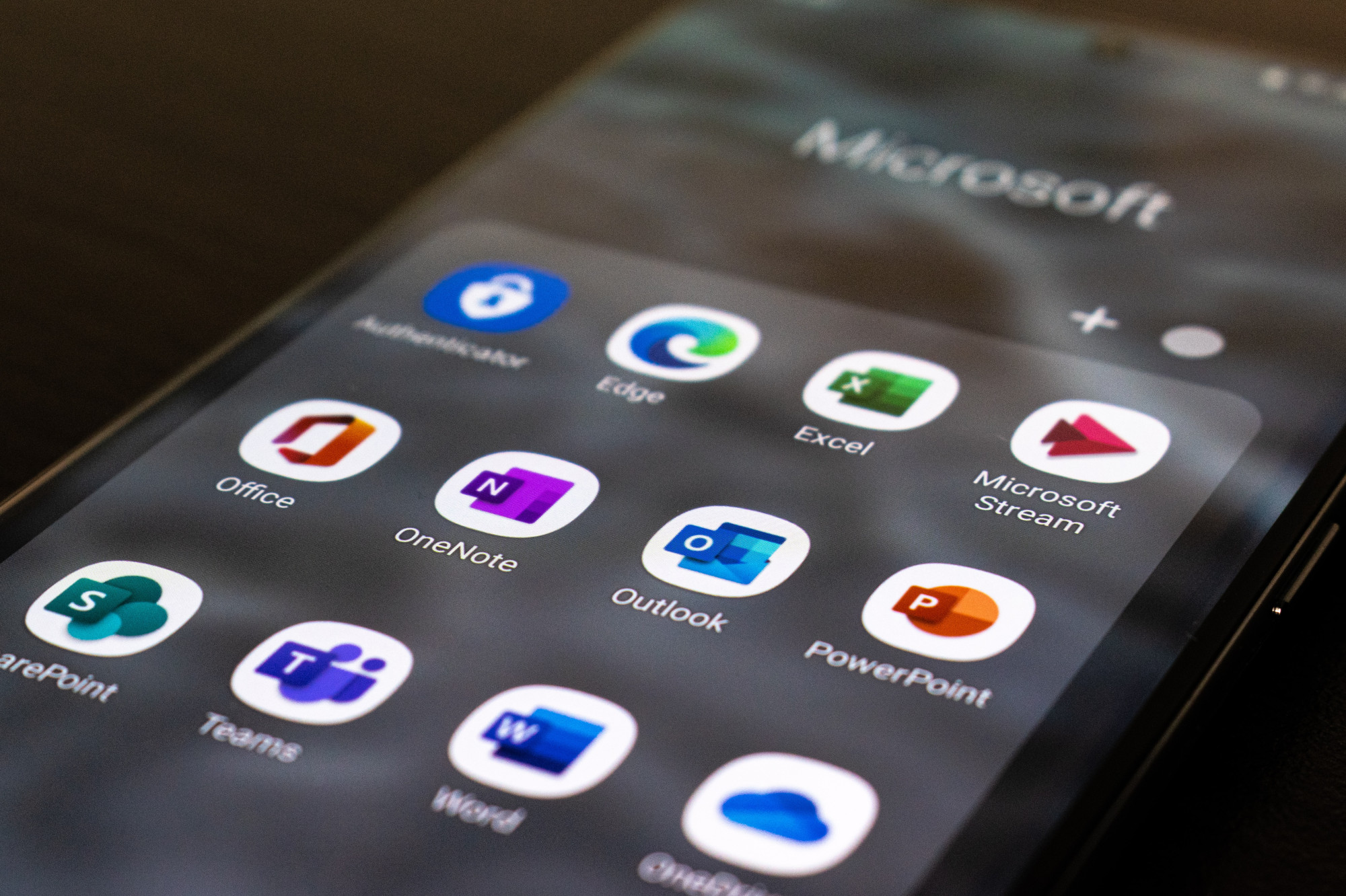 Apps van Microsoft op telefoon