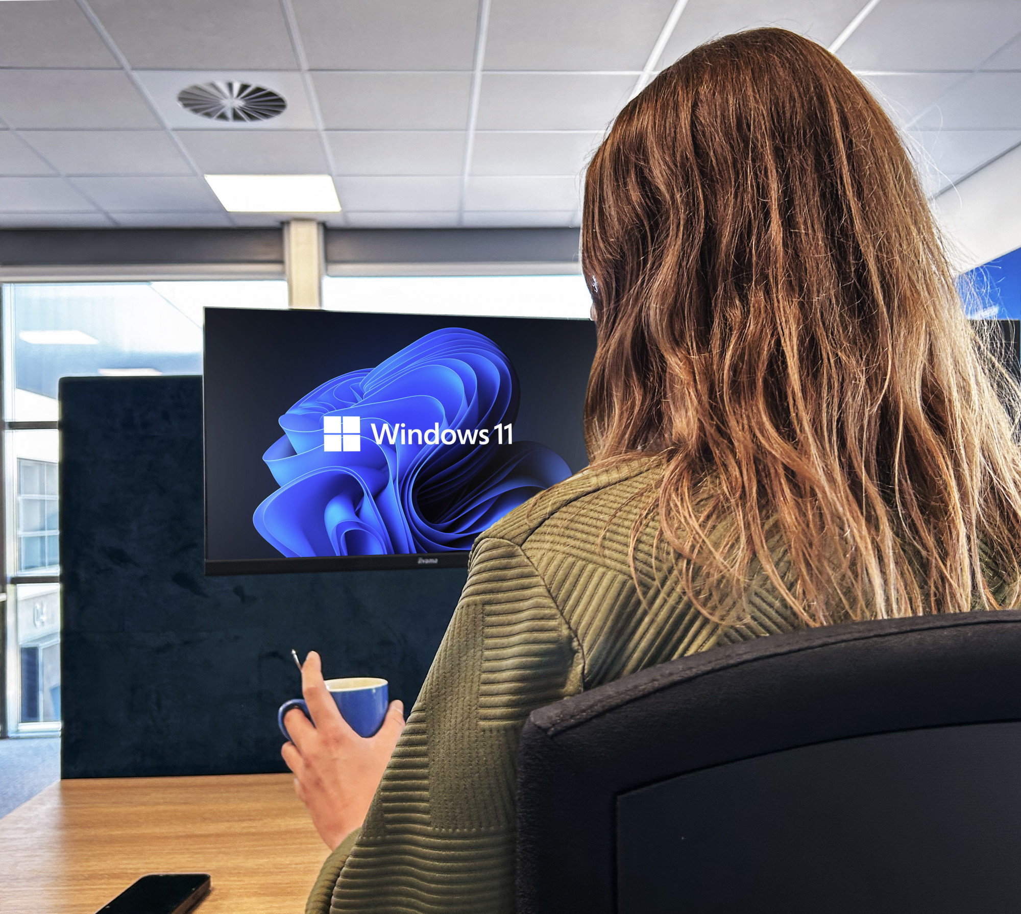 Windows 11 op beeldscherm