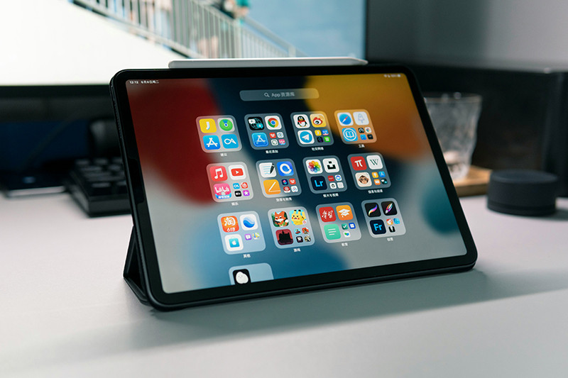 Tablet met verschillende apps